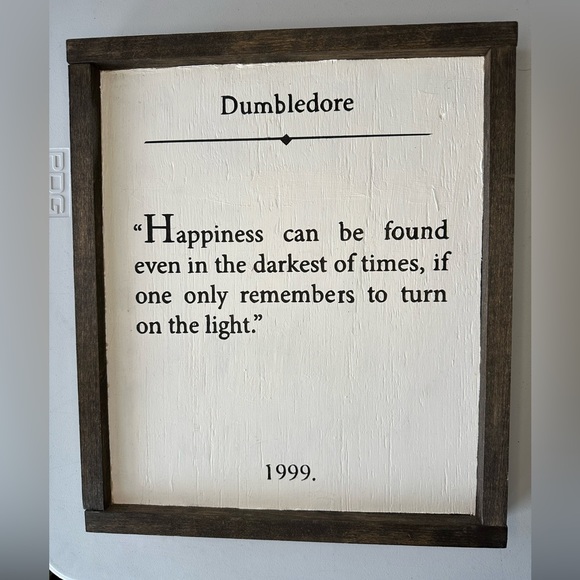 Handmade Harry Potter Dumbledore Quote Wooden Wall Decor - Picture 3 of 13
